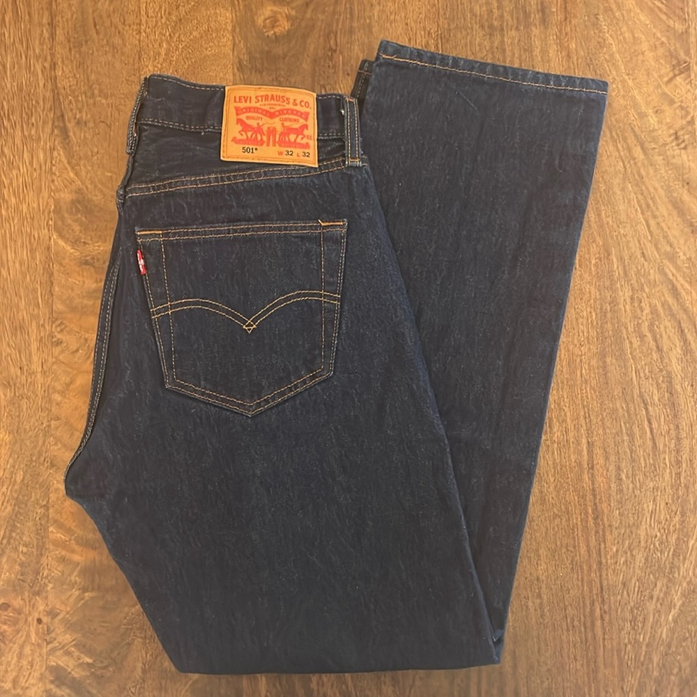 MENS LEVIS - 501 in Classic Rinse Blue - Sz 32x32